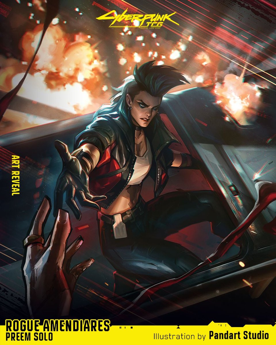 Cyberpunk_TCG's tweet photo. Built for Night City. Proven in it.

Rogue Amendiares: Preem Solo Retail Iconic Rare, illustrated by Pandart Studio.

Find your local Cyberpunk TCG store here👇🔗 https://t.co/CkVcYMlJbl