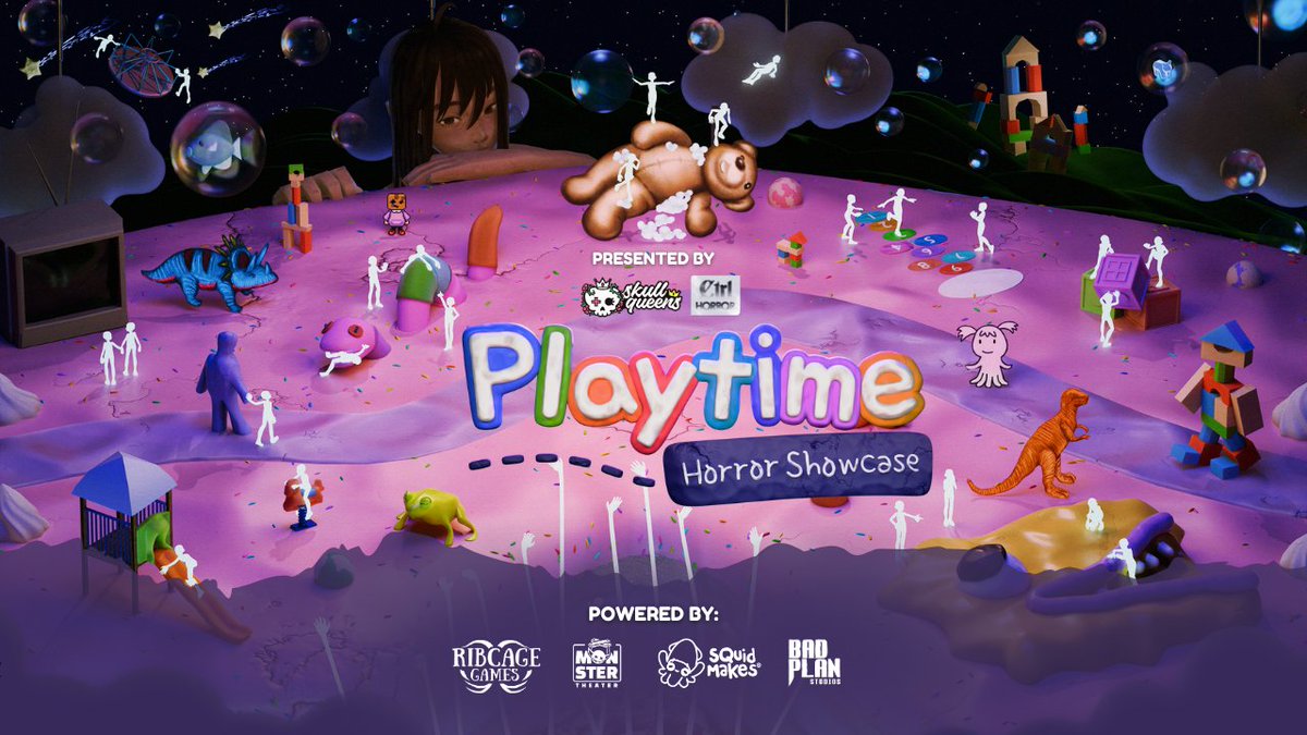 skullqueensgame's tweet photo. Playtime Horror Showcase runs from October 5–12.

Mascot horror, backrooms, nightmares, and games inspired by childhood fears.

Created by @skullqueensgame  + CTRL Horror.
Powered by ,bc Bad Plan, @alpha_nomos @monstertheaterx  &amp; Squid Makes.

Link: https://t.co/avAyFIrG6F https://t.co/QMwCoMUmDx