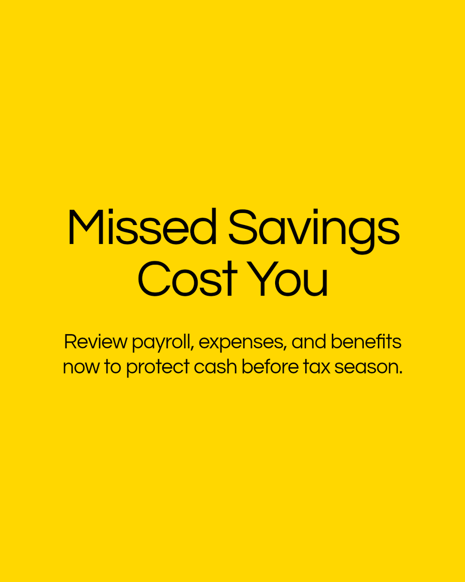 MarcoPalum's tweet photo. Year-end is when owners miss easy savings.

Review payroll costs, deductible expenses, and benefit plans.

Book a strategy call to protect cash before tax season.

https://t.co/xPSoSy4Ux0 https://t.co/rqQEkNXAOb