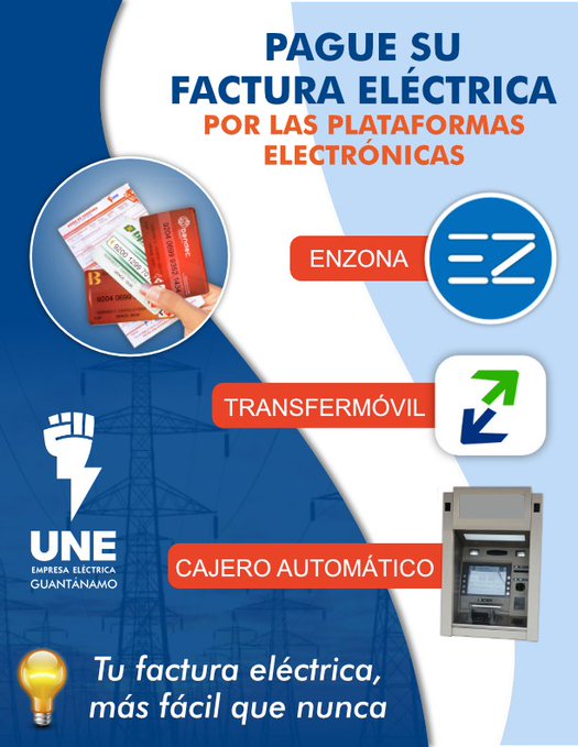 acl74hav's tweet photo. Estimado cliente aproveche las ventajas que le ofrecen las plataformas eléctronicas para pagar su factura eléctrica , rápidas , seguras y pocos riesgozas.#HazloFacil.#PagueDesdeCasa. https://t.co/zVebKXudUG