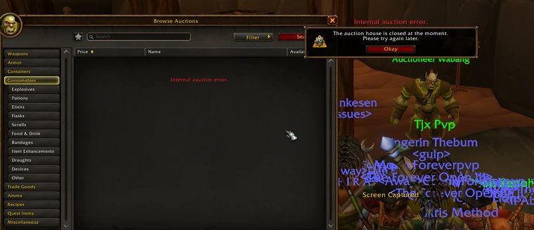 ElliottVenczel's tweet photo. My auction house hasn't worked since friday. I've tried scan-repairing, disabling all addons, using different characters, but nothing works. others are using it with no problem. Please save me.

@wowclassicdevs @AggrendWoW https://t.co/Di7KCbEXZy