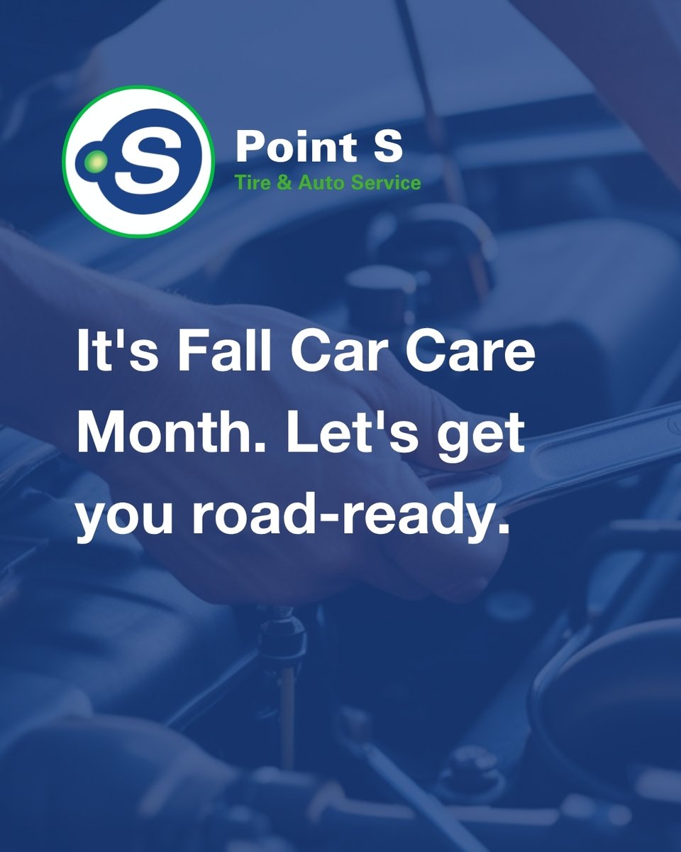 pointsauto's tweet photo. October means Fall Car Care Month, and that's your cue to get ahead of winter before the temps drop. 🍂 Book your appointment at https://t.co/6P7ZYEi9gD 

#PointS #AutoService #ShopLocal https://t.co/nmoE3GbmRt