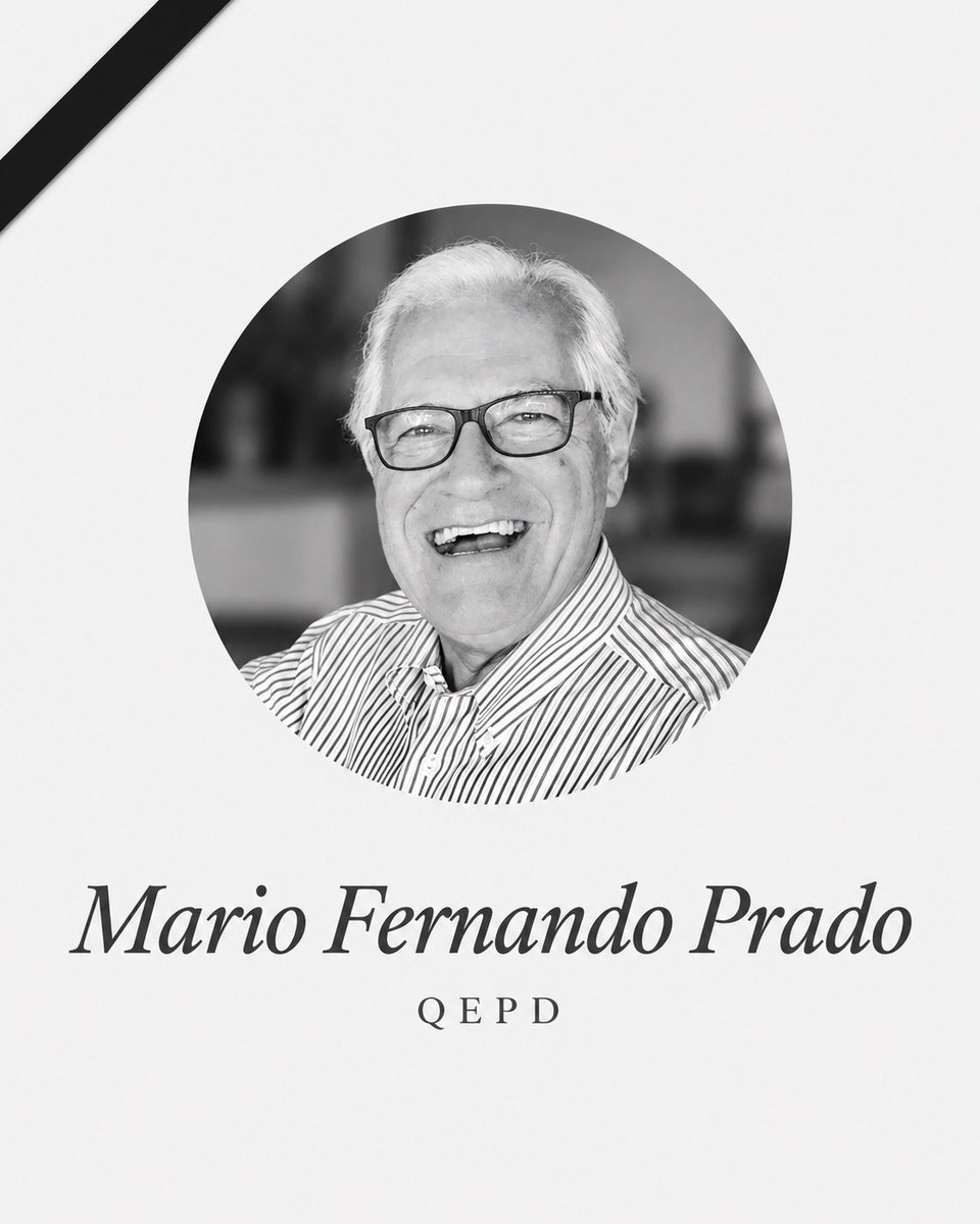 DilianFrancisca's tweet photo. Con mucha tristeza recibo la noticia del fallecimiento de Mario Fernando Prado. Se va un hombre que, con su talento y su manera tan particular de contar y entender nuestra realidad, se convirtió en un personaje icónico de Cali y del Valle.

Abogado, publicista, periodista, pianista… fueron muchas las facetas de Mario Fernando, pero quienes tuvimos la fortuna de conocerlo recordaremos, sobre todo, su humor fino, su calidez, su enorme creatividad y esas agudas columnas de opinión que durante décadas hicieron parte de nuestra vida.

Hoy despedimos a ‘Sirirí’, una figura del periodismo que deja un legado de más de cinco décadas y una huella profunda en nuestra región.

A su familia, compañeros de labores y a todos quienes lo quisieron, mi abrazo solidario en este momento de dolor.

¡Que en paz descanse Mario Fernando Prado!
