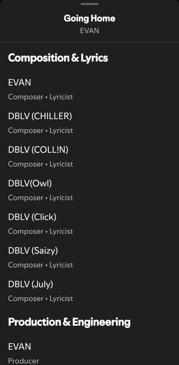 pinkiecreami's tweet photo. Given that heeseung has composition, writing and background vocals credits on all tracks of the album (and his solo music) and producer credits on 6 out of 8 tracks as well performance direction credits on his live films, i think it's safe to say jk wasn't the inspiration here https://t.co/47KPodnBHp