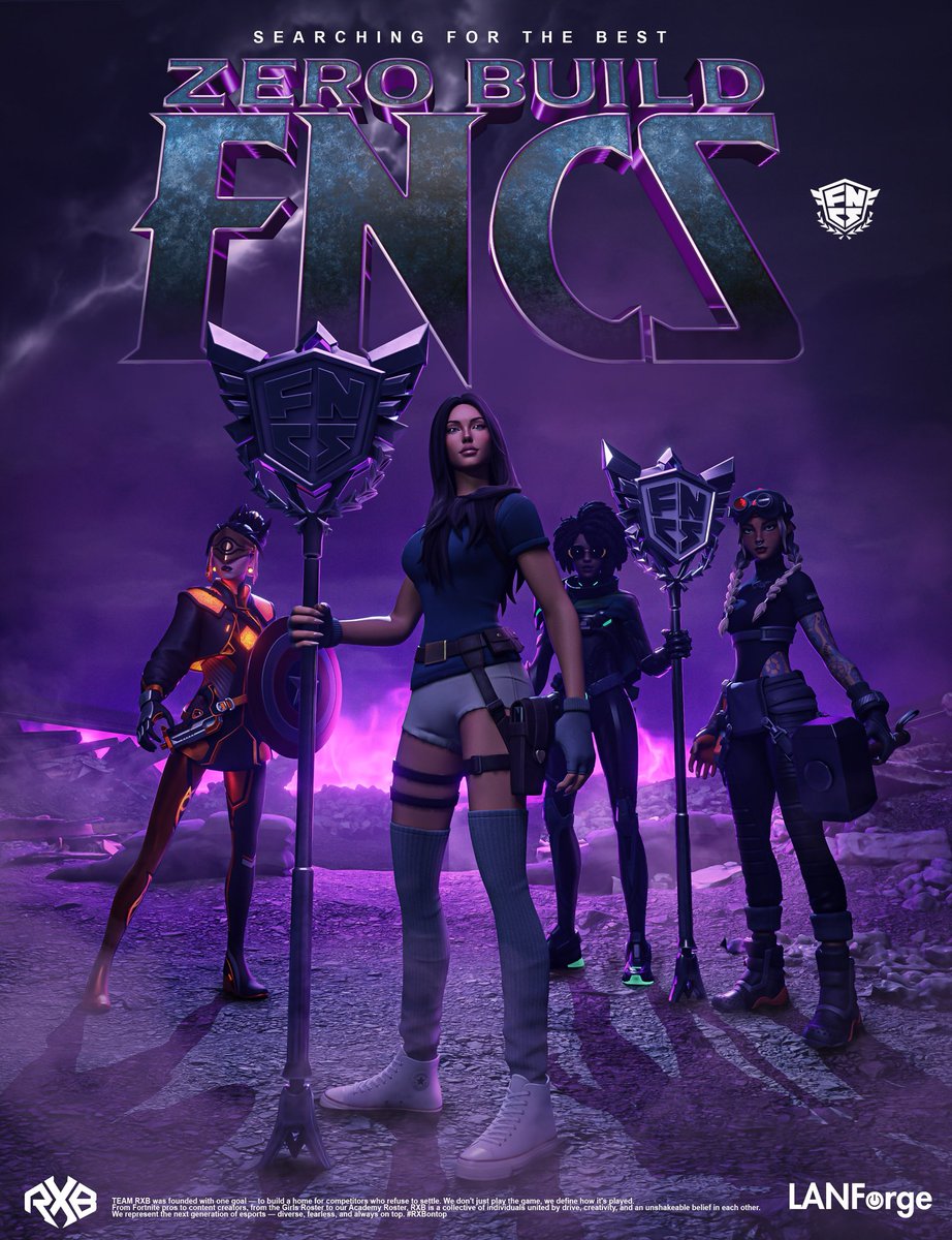 RXBesport's tweet photo. We’re building The avengers for the 2027 ZB FNCS.

RXB already has the best ZB roster in the field , now we’re looking for the next pros to join us and take over 2027.

What RXB offers:
💰 Monthly Salaries
🎮 New Equipments & Gear
📱 Social Managers & Sponsorships
🏆 Free GFX VFX designers
& more..

Who deserves the 5 Pro spots? 👀
