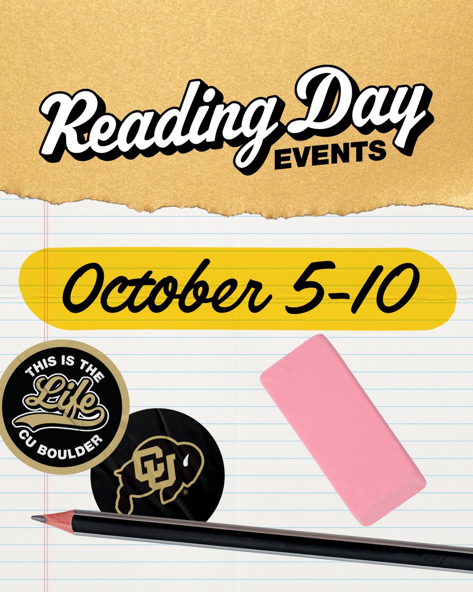 CUBoulderLife's tweet photo. Looking for something to do on your study break? Check out events around campus, including:
🏓 Ping Pong Tournament
🎨 Guided Paint Class
👨‍🍳 Ralphie’s Cooking Basics
🔥 S’mores Under the Stars
🎬 Friday Night Film Series

🔗 Event details and more: https://t.co/ryGN29HAQv https://t.co/6DoyktyXLh