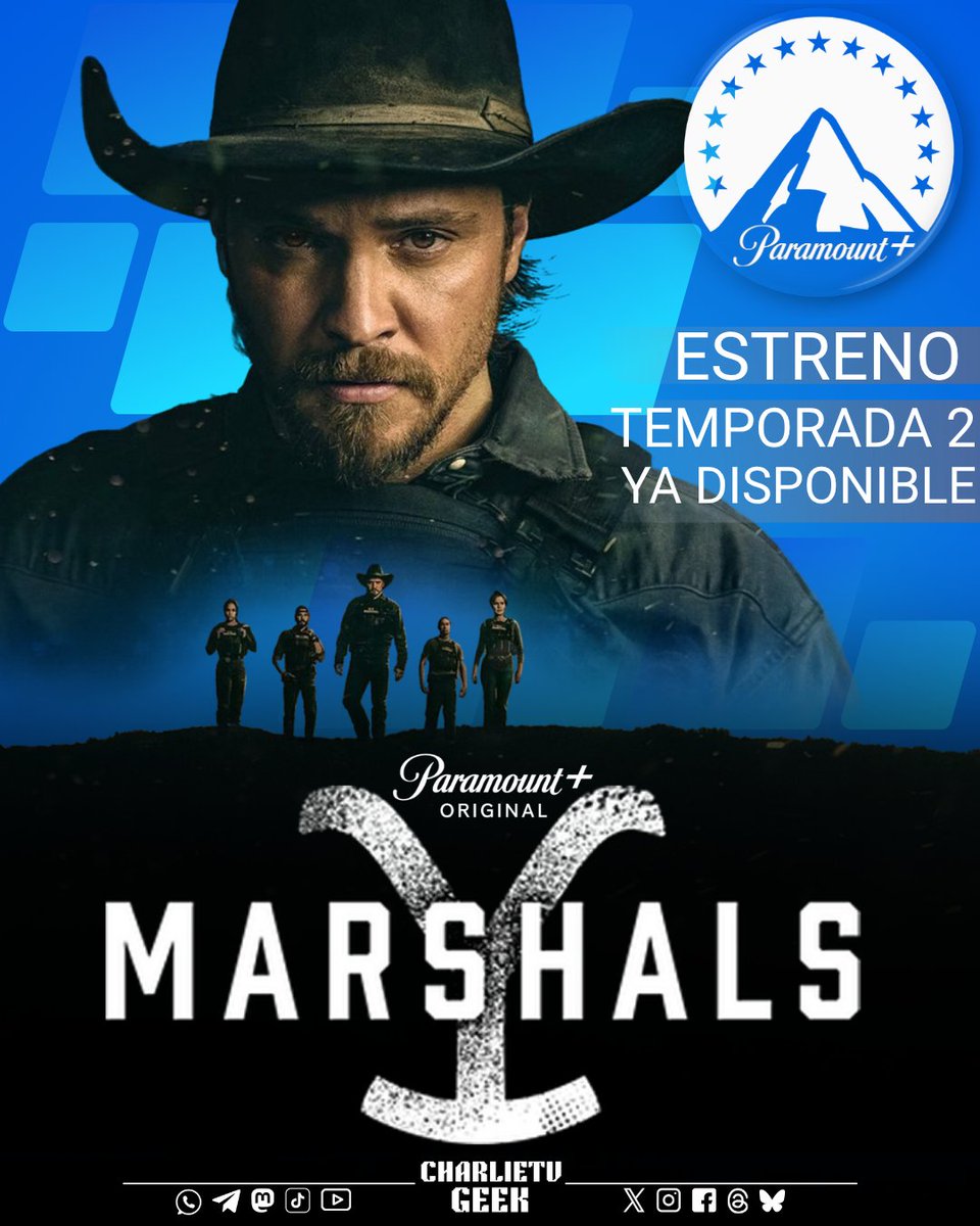 charlietvgeek's tweet photo. #BreakingNews
#Marshals temporada 2 ya disponible con su primer episodio en #ParamountPlus.
Nuevo episodio cada Lunes. https://t.co/0OGbHFUl7p