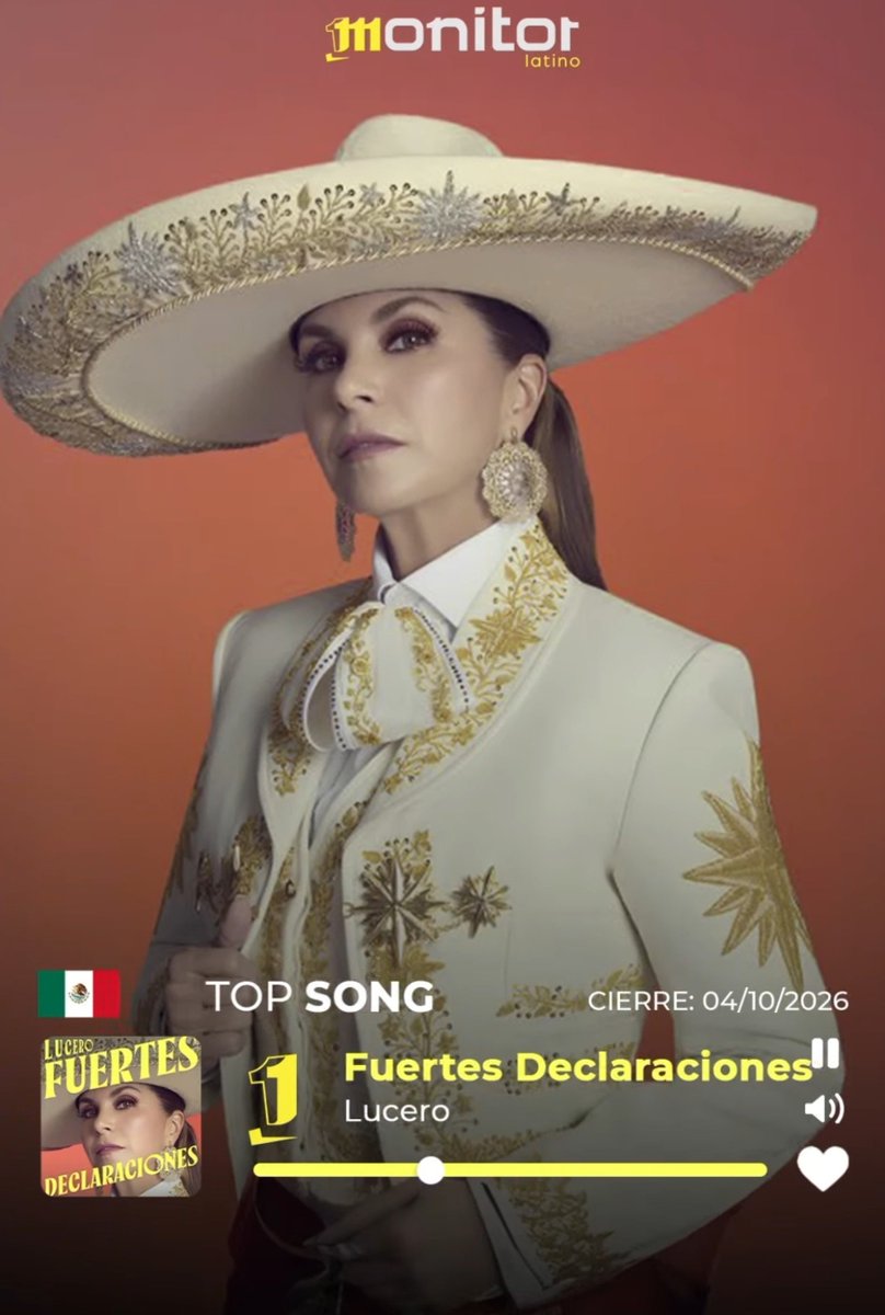 milalucerina's tweet photo. FUERTES DECLARACIONES TOP 1 EN MÉXICO 🇲🇽😍

NO WOWWW, es que sin palabras, mereces esto y más, que orgullosa estoy de ti, de todo lo que logras, eres increíble, has creado una JOYA que está siendo un éxito a nivel mundial @LuceroMexico te amo, eres increíble 🥹✨🤍 https://t.co/KrMBRQfoYk