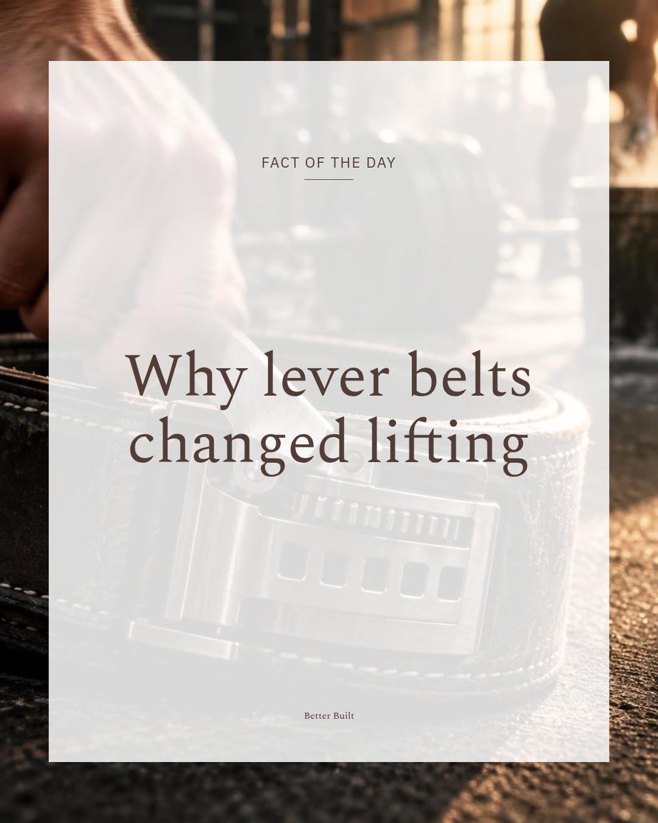 BetterBuilt2026's tweet photo. Fact: Lever belts use a cam mechanism for micro-adjustments, giving faster set transitions and consistent support—key for maintaining form in heavy lifts. This precision made them a powerlifting staple. #Powerlifting #StrengthTraining Tap the link in bio. https://t.co/SXPvP21O0S