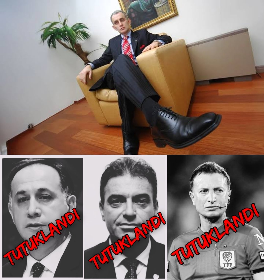 ekgedik1903's tweet photo. ✅ MHK BAŞKANI TUTUKLANDI 
✅ SÜPER LİG AKTİF GÖZLEMCİSİ TUTUKLANDI 
✅ SÜPER LİG AKTİF HAKEMİ TUTUKLANDI 
❌ TFF BAŞKANI HÂLÂ O KOLTUKTA https://t.co/bHe8TSnwyZ