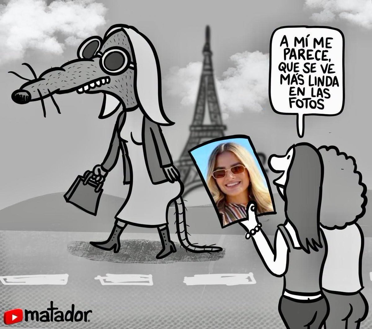 XPost1A's tweet photo. Tremenda caricatura de la rata que tiene como mujer el presifrente Abelardo de la Espriella. https://t.co/2E6nRuduqR