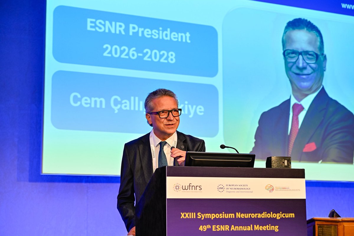ESNRad's tweet photo. Please join us in welcoming Prof. Cem Çallı as the new President of ESNR. 🧠

Based at Ege University School of Medicine in Izmir, Türkiye, Prof. Çallı will lead the Society for the coming term.

We look forward to this new chapter for ESNR under his leadership.

#ESNR https://t.co/44UeNvoF3X