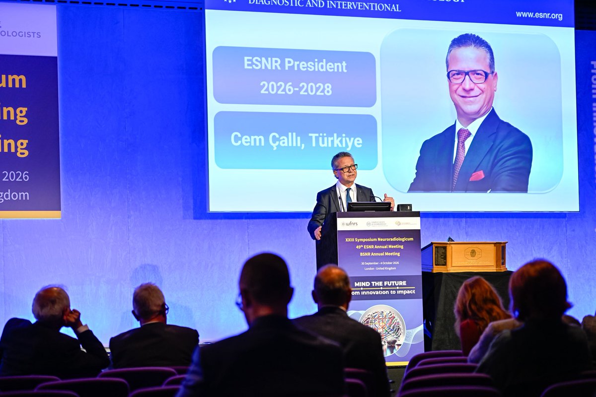 ESNRad's tweet photo. Please join us in welcoming Prof. Cem Çallı as the new President of ESNR. 🧠

Based at Ege University School of Medicine in Izmir, Türkiye, Prof. Çallı will lead the Society for the coming term.

We look forward to this new chapter for ESNR under his leadership.

#ESNR https://t.co/44UeNvoF3X