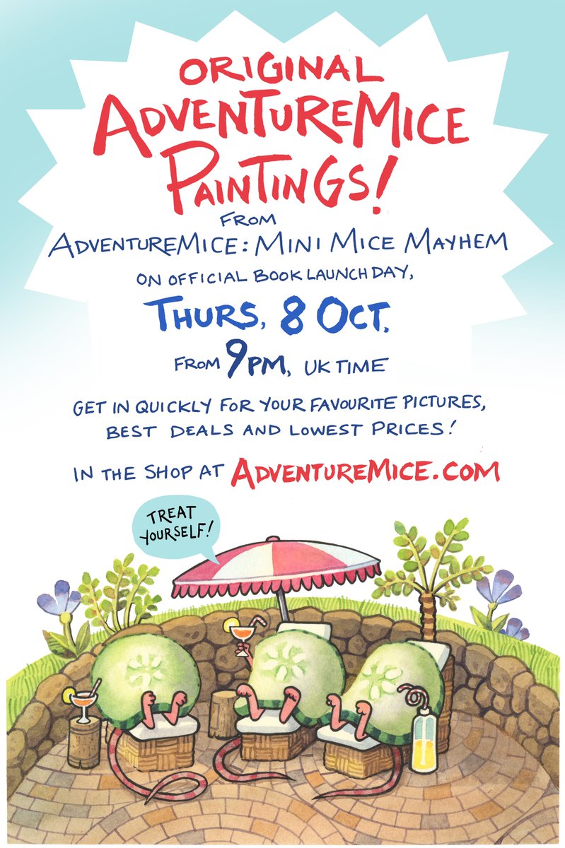 jabberworks's tweet photo. Not long now until the latest Adventuremice paintings go on sale! (...Mark your diary if you're keen!) https://t.co/dNw38v2BVm