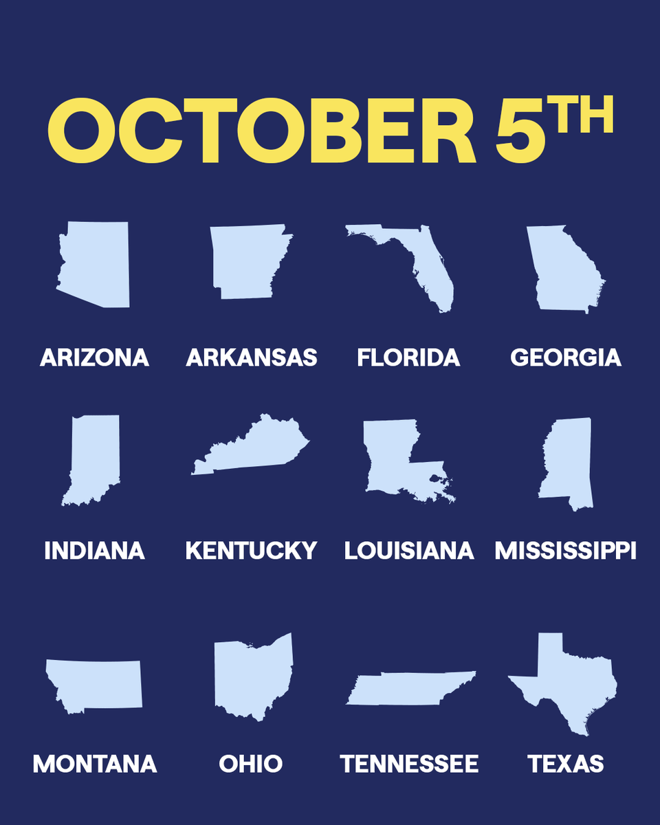 CommonCause's tweet photo. ⏰ These state voter registration deadline are TODAY, October 5th!

Don’t wait until tomorrow. Don’t assume. CHECK. YOUR. REGISTRATION.

👉  Send this to a friend or family member who needs the reminder. And if you’re already registered, help someone else get registered. https://t.co/1jwH7GkIl2