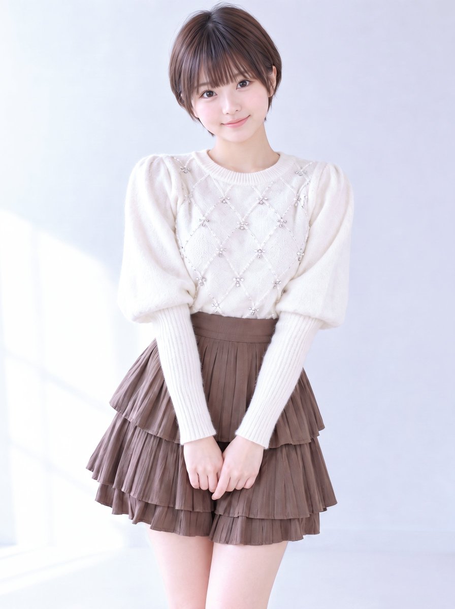 caia_ai's tweet photo. こんばんは〜🌛 №670 
アーガイルパフタイトスリーブ✨ティアミニ
#AI美女リアル #AI美女ファッション
👇プロンプトはこちらからどうぞ😊
https://t.co/92tDEpFTTX https://t.co/SfwoEiNXgX