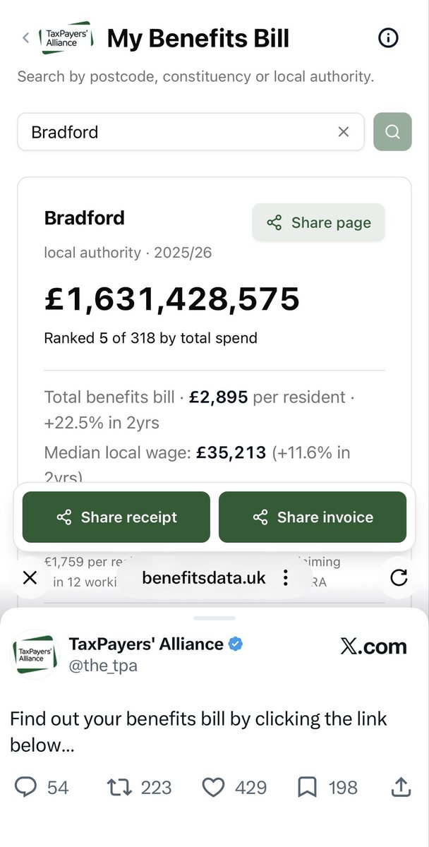 NorthernSparky_'s tweet photo. Bradford and Birmingham alone are costing us nearly £6 BILLION a year in benefits. This simply is not sustainable. https://t.co/XxTCVPFbX5