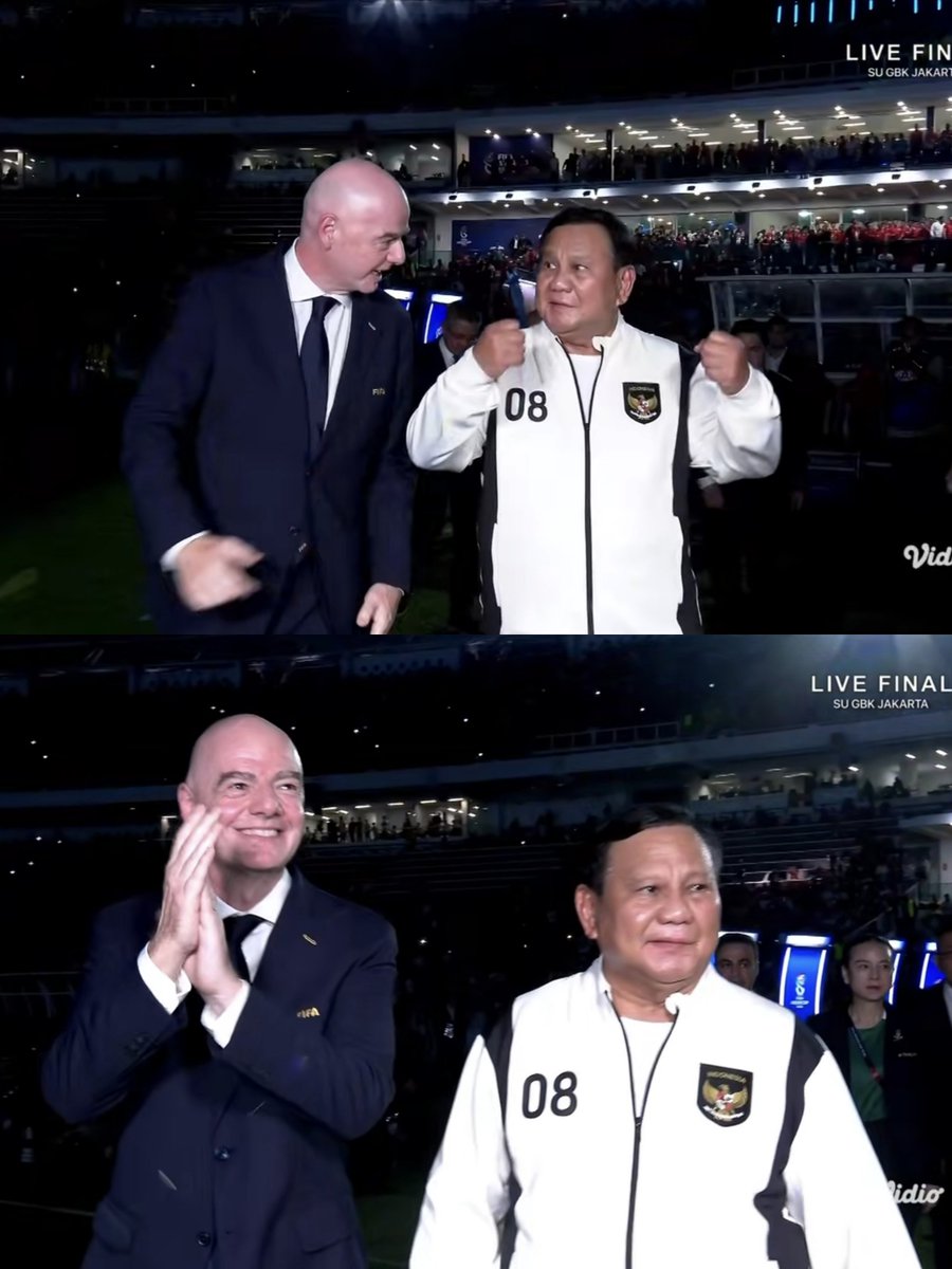 idextratime's tweet photo. Gianni Infantino dan Prabowo Subianto akan menyerahkan trofi kepada Kevin Diks dkk 🏆 https://t.co/gL5uNquDdb