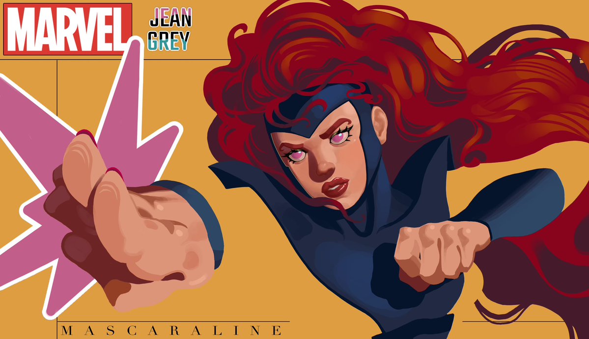 mascaraline's tweet photo. Jean Grey #xmen https://t.co/8ZNx58K6EK