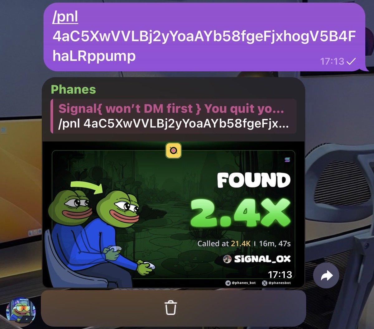 Signal_ox's tweet photo. 2X from my call on $FOUND

4aC5XwVVLBj2yYoaAYb58fgeFjxhogV5B4FhaLRppump https://t.co/Usw2Di2jpc
