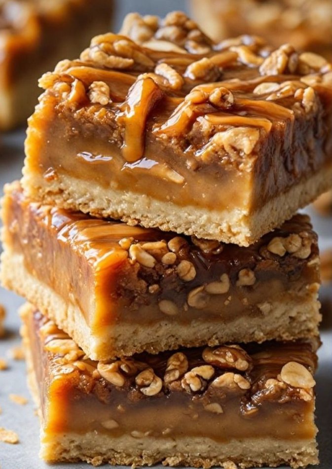 LabMariam48488's tweet photo. Classic Oatmeal Caramel Bars (Carmelitas)
Makes: 16 bars
Pan: 8 × 8-inch (20 × 20 cm)
Prep time: 15 minutes
Bake time: 25–30 minutes
Cooling time: 2–3 hours
Ingredients
Oat Mixture
¾ cup (170 g) unsalted butter, melted
¾ cup (165 g) packed light brown sugar
1 tsp vanilla extract
1 cup (125 g) all-purpose flour
1 cup (90–100 g) old-fashioned rolled oats
1 tsp baking soda
½ tsp salt
Caramel Filling
250–280 g soft caramel candies, unwrapped (about 35 candies)
½ cup (120 ml) heavy cream
Pinch of salt
1 cup (170 g) semi-sweet chocolate chips
Method
1. Prepare the Pan
Preheat the oven to 175°C (350°F).
Line an 8 × 8-inch (20 × 20 cm) baking pan with parchment paper, leaving some overhang on the sides for easy removal. Lightly grease the parchment.
2. Make the Oat Mixture
In a large bowl, combine the melted butter, brown sugar, and vanilla extract.
Add the flour, rolled oats, baking soda, and salt. Stir until evenly combined and a crumbly dough forms.
3. Bake the Base
Press half of the oat mixture firmly and evenly into the prepared pan.
Bake for 10 minutes, until lightly set.
4. Prepare the Caramel
While the base is baking, place the caramel candies, heavy cream, and a pinch of salt in a small saucepan.
Heat over low heat, stirring frequently, until completely melted and smooth.
Microwave option: Heat in 30–40-second intervals, stirring between each interval, until smooth.
5. Assemble the Bars
Remove the partially baked crust from the oven.
Immediately sprinkle the chocolate chips evenly over the crust.
Pour the warm caramel mixture evenly over the chocolate chips.
Crumble the remaining oat mixture over the caramel layer, covering the surface as evenly as possible.
6. Finish Baking
Return the pan to the oven and bake for 15–20 minutes, until the edges are golden brown and the topping is lightly set.
Do not overbake-the caramel will continue to firm as the bars cool.
7. Cool and Slice
Allow the bars to cool completely in the pan for at least 2–3 hours.
For cleaner cuts, refrigerate them briefly before slicing.
Lift the bars from the pan using the parchment overhang and cut into 16 squares.

Tips
Cool completely: The caramel needs time to set. Cutting the bars while warm can cause the layers to smear.
For cleaner slices: Chill the bars before cutting and use a sharp knife.
For a 9 × 13-inch pan: Double the recipe and allow a few extra minutes of baking time if needed.
Storage: Store covered at room temperature for 2–3 days or refrigerate for up to 1 week.
Using caramel sauce: If you don't have caramel candies, substitute approximately 1 cup (240 g) thick caramel sauce. Use a thick sauce rather than a thin ice-cream topping so the bars set properly.
Chocolate variation: Semi-sweet chocolate provides a good balance against the sweet caramel, but milk or dark chocolate can also be used.
Texture: For the classic Carmelita experience, aim for a golden, slightly crisp oat topping with a chewy caramel center and a soft, buttery base.
#MariamFoodLab