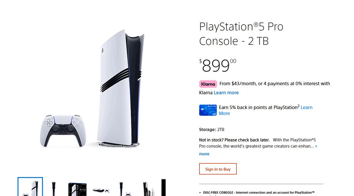 Wario64's tweet photo. PlayStation 5 Pro Console - 2 TB in-stock at PS Direct ($899) https://t.co/k2Nc1ta73Q #ad https://t.co/TAyevYWzc9