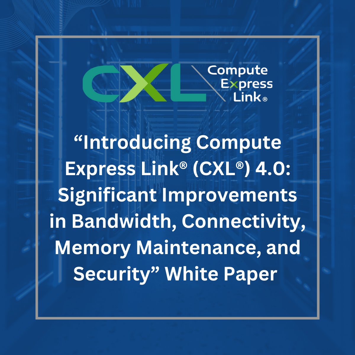 ComputeExLink's tweet photo. AI, HPC, and data-intensive workloads are driving new demands on data center infrastructure. #CXL 4.0 delivers 128 GT/s bandwidth, new bundled port capabilities, enhanced memory RAS, and backward compatibility with previous CXL generations. Learn more: https://t.co/VM9JhCTBBK https://t.co/vwI3wWVvGy