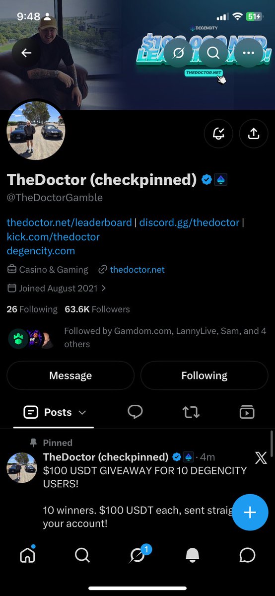 bavuma22s's tweet photo. @TheDoctorGamble @degencity Username --- Bavuma22 

Thank you doctor ❤️🚀 https://t.co/dX48XEeEkE