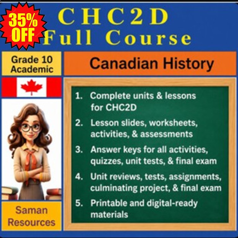 SamanResources's tweet photo. 🇨🇦 Teaching CHC2D?

UPDATED for Ontario's revised 2026 curriculum!

📚 CHC2D – Grade 10 Canadian History – Full Course

New/expanded learning includes:
• Black Canadian history
• Holocaust & antisemitism
• Holodomor
• Extreme political & social ideologies

🔥 35% OFF | Oct 5–8
🇺🇸 Now $59.24 USD
https://t.co/CVrDx9uamT

📩 info@samanresources.ca

#CHC2D #OntarioTeachers #CanadianHistory #HistoryTeacher #OntarioCurriculum