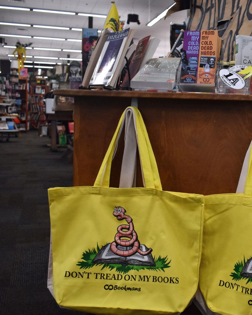 bookmans's tweet photo. Censorship doesn't stand a chance on our shelves. 📖🙌

We believe in your right to read whatever you want, whenever you want. Celebrate Banned Books Week by stopping into Bookmans and browsing our selection of banned books for your next read. 

#BookmansFinds #BannedBookWeek https://t.co/F1lCB0MQu2
