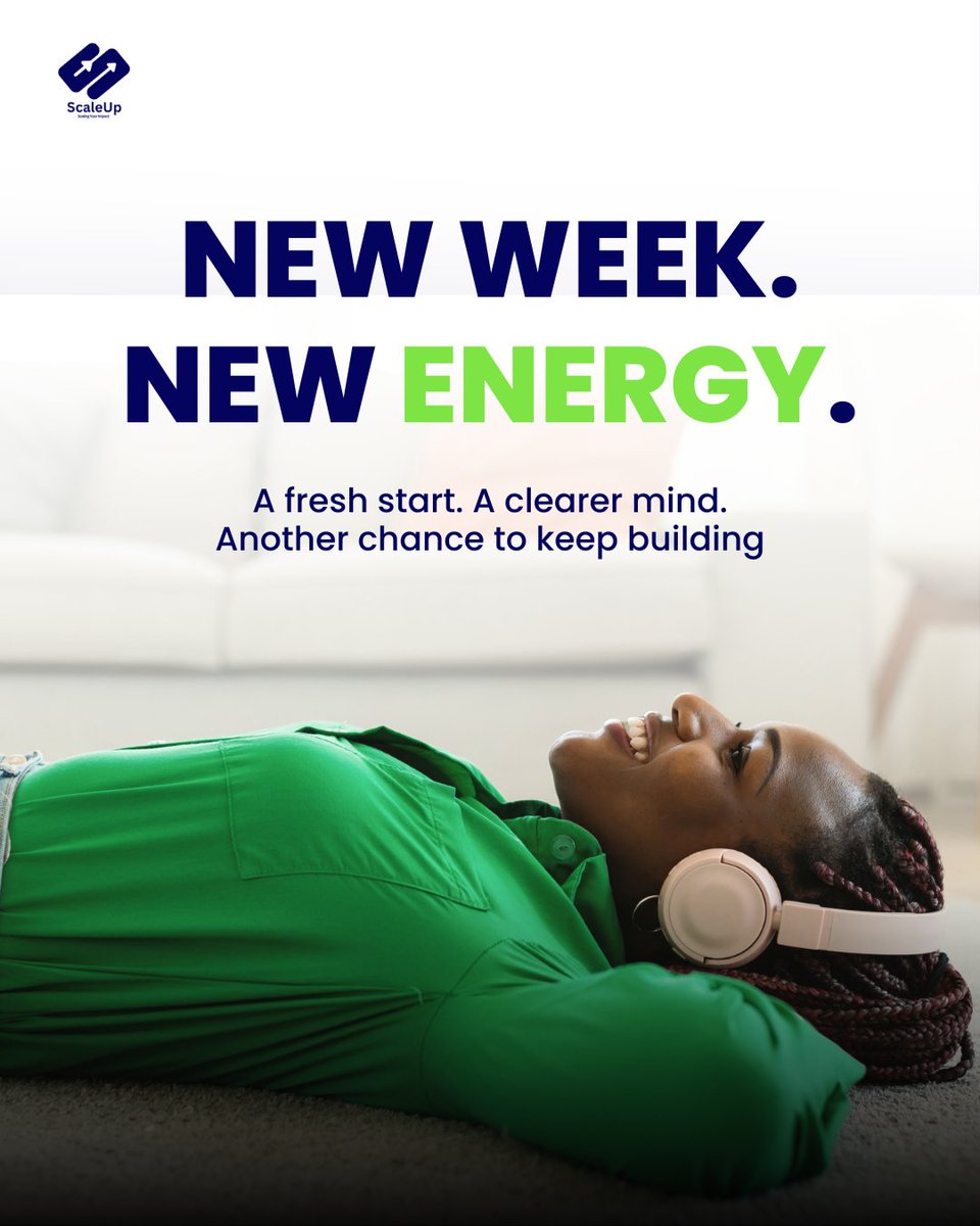 Scaleupfound's tweet photo. New week, new energy, fresh start. Clearer mind = clearer days. ⚡️
Reset your strategy, align your priorities, and drive results. Let’s make this week count! 💼🎯
#ScaleUp #MondayMotivation #BusinessGrowth #Leadership #WorkplaceSuccess #Productivity https://t.co/foxbwxpu1R