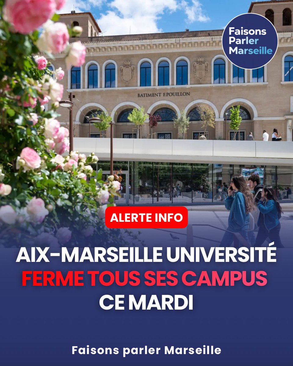 FaisonsParler's tweet photo. 🔴 Face aux appels à la mobilisation lycéenne, le président d’#AMU Éric Berton annonce la fermeture de l’ensemble des sites universitaires mardi 6 octobre.

L’accès aux campus et bâtiments sera interdit aux étudiants et personnels. Les agents seront placés en télétravail lorsque leur activité le permet.