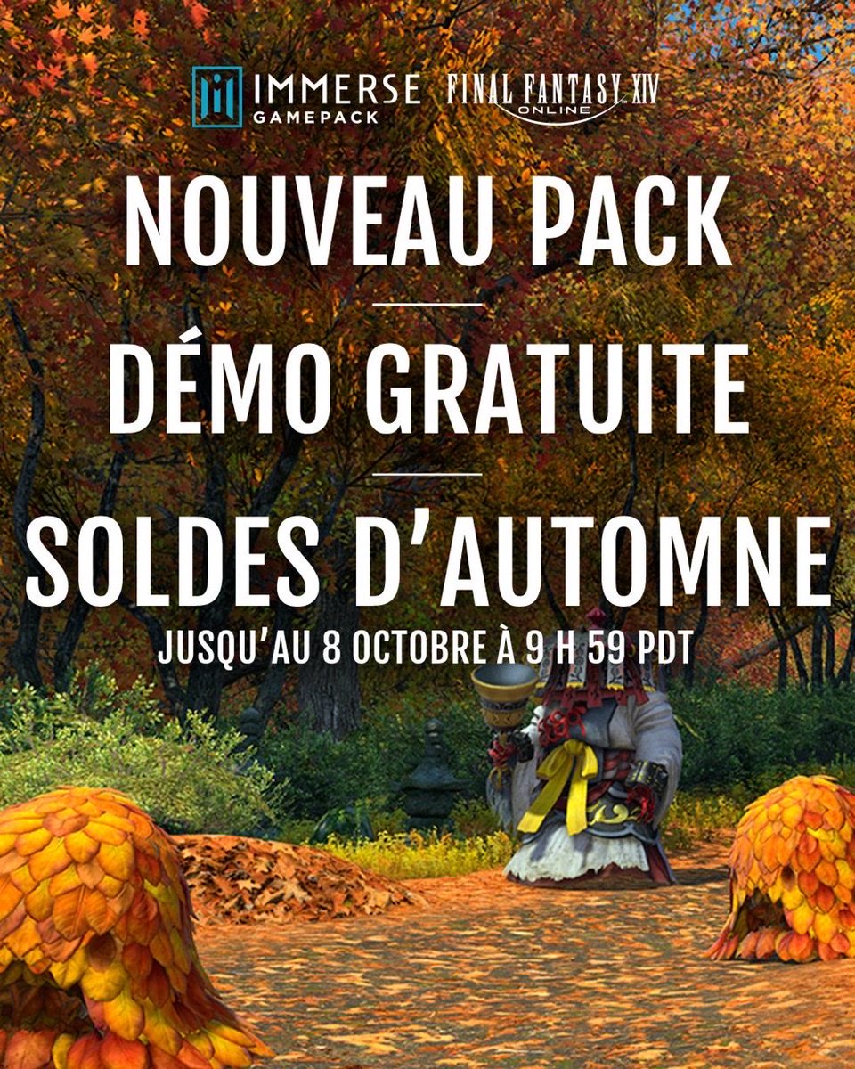 EmbodyAudio's tweet photo. Chaque direction, chaque détail. Découvrez FFXIV avec Immerse Spatial Audio — nouveau pack, nouvelle démo d’essai gratuite sur Steam. Les soldes d’automne sont lancées : 30 % de réduction sur Immerse Gamepack et 15 % de réduction sur le nouveau pack FFXIV + Immerse. Profitez de FINAL FANTASY XIV + Immerse Gamepack ensemble ! https://t.co/Z9FUe4c8Ya #FF14