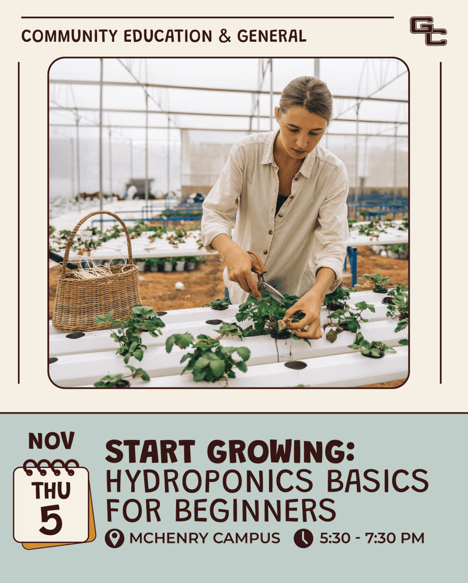GC_CEWD's tweet photo. 🌱 Grow fresh herbs &amp; veggies indoors year-round! Hydroponics Basics is Nov. 5 at 5:30pm. Take home your own system! https://t.co/wtQXNNavRd https://t.co/RNFWPGWurH