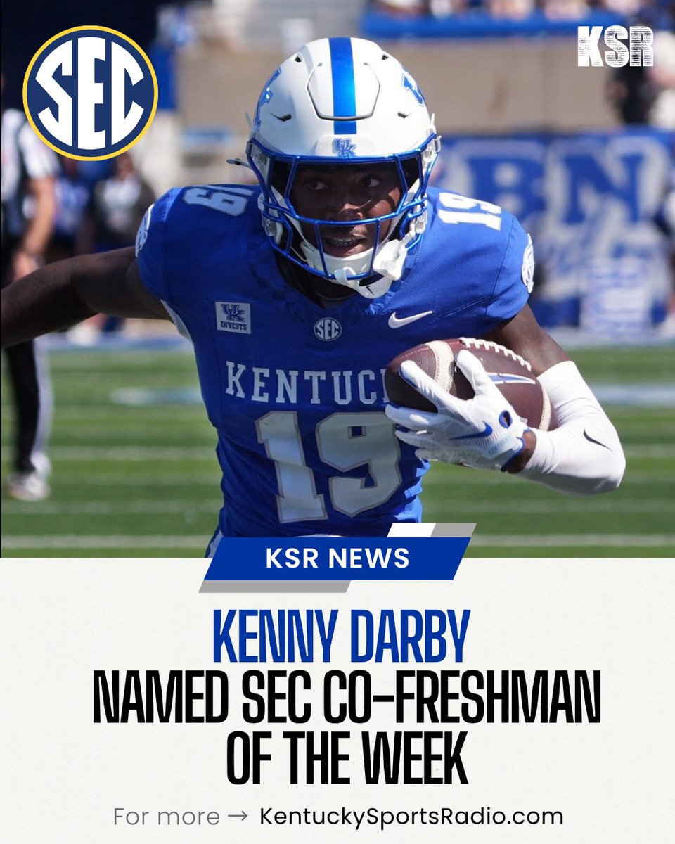 RoushKSR's tweet photo. Kenny Darby and Lance Heard earn SEC Player of the Week honors following the OT victory at South Carolina. 

https://t.co/cRzU0xHjba https://t.co/VPZX5exMAt