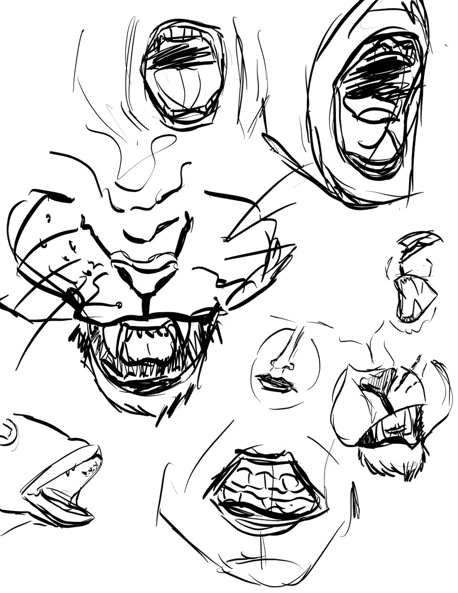 opokabe's tweet photo. mouth studies https://t.co/6lRAlc5j0r