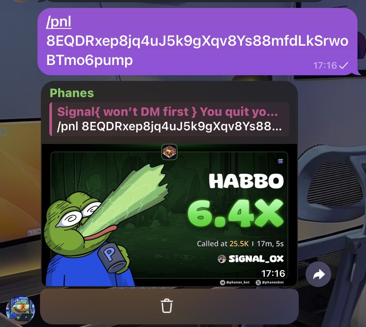 Signal_ox's tweet photo. 6X from my call on $HABBO

8EQDRxep8jq4uJ5k9gXqv8Ys88mfdLkSrwoBTmo6pump https://t.co/behsbD3ivl