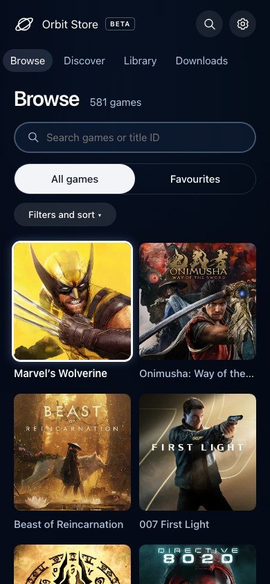 Techjunkie_Aman's tweet photo. Orbit Store just turned a jailbroken PS5 into its own game download manager.

No PC is required for the downloading part.

You can browse the catalogue directly on your TV, choose a source and storage location, then queue downloads straight to the PS5 or an attached drive.

• Native TV interface
• Browse, search and filter games
• Single-file FFPFSC/exFAT downloads
• Pause, resume, retry and reorder
• Download to internal or attached storage
• Phone control over your local network
• Library management through ShadowMount
• Four connections for supported downloads
• No account or telemetry

And no, you don't specifically need an SSD.

But Orbit Store doesn't directly install or launch games. It's a download manager. The downloaded files can be managed through compatible tools like ShadowMount.

Orbit Store 0.7.0 is still an experimental beta, so full console validation is ongoing.

Would you use Orbit Store on your jailbroken PS5?