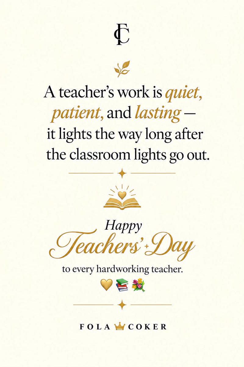 FolaCoker2's tweet photo. 📖📚👨🏽‍🏫 Teachers love ❤️ https://t.co/uCQwOYT7jy