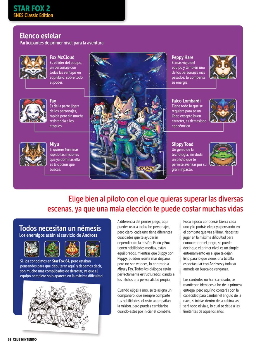 AndrossSF0's tweet photo. Star Fox 2 featured in Club Nintendo (Chile) Year 26 Issue 11.
#starfox #starfox2 #snes #supernintendo #Nintendo https://t.co/99FTEBQuVy