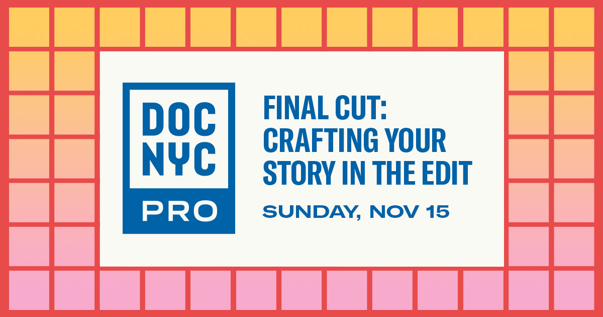DOCNYCfest's tweet photo. Nov 15 at DOC NYC PRO: a full day on editing with David Teague, Phillip Shane, Muta'Ali Muhammad, live edit workshopping &amp; a candid conversation about what AI means for doc storytelling.

Secure your pass:
https://t.co/MYSPcN1eDt https://t.co/CyFPcRvzjP
