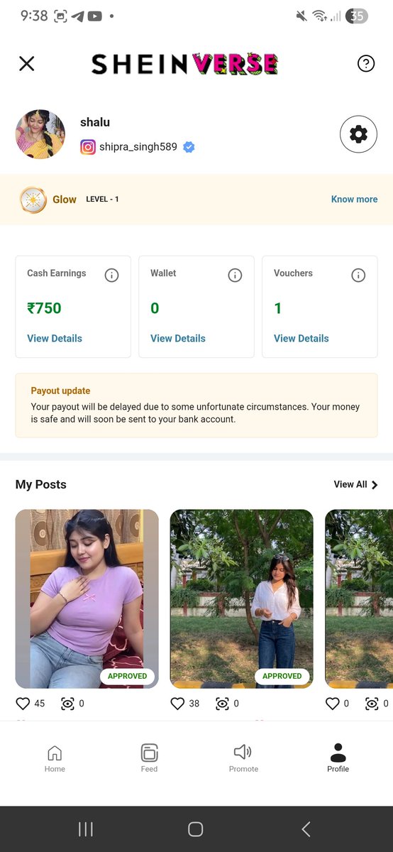 shalusinghrsru's tweet photo. Hey @SHEIN_IN @SHEIN_Official @SHEIN_Support, my Shein Works/Creator payout is delayed for 15 days. Earnings haven't credited to my bank yet. Kindly resolve this ASAP. #SHEIN #PaymentDelay" https://t.co/ONIKRLDd0J