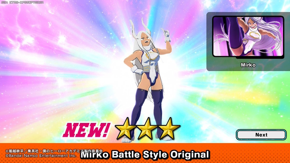 Mastermind2741's tweet photo. A few days ago I got lucky to get Support Nejire and Mirko from Season 17 since the new season started #MHUR #MYHEROULTRARUMBLE #NitendoSwitch2 https://t.co/hmgTg7yWxB
