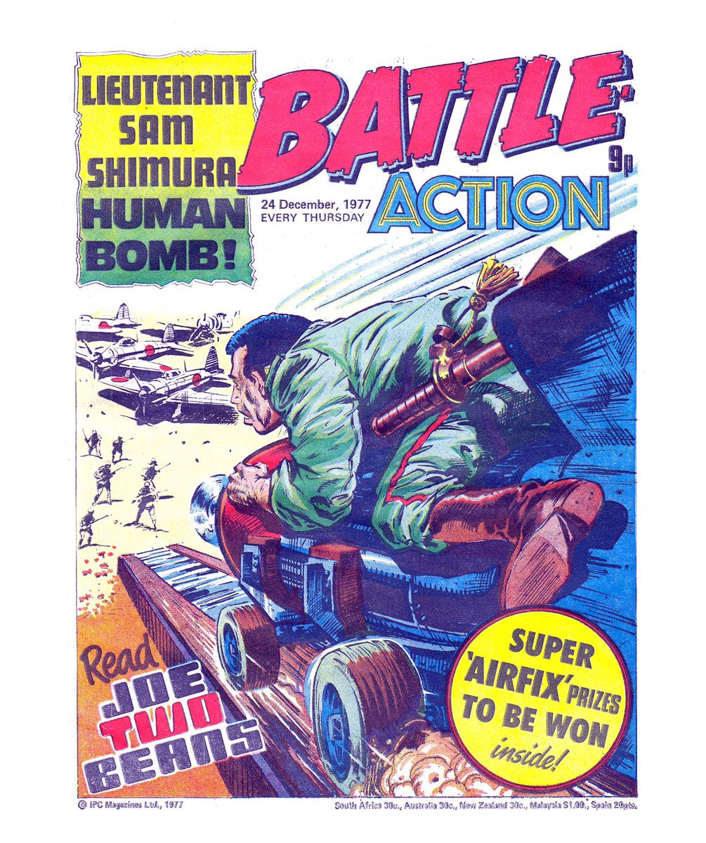 bigboardgaming's tweet photo. Battle Action #147 (1977–1981). British war comics were grittier, morally complex, and hugely influential. Still sharp. #WarComics #VintageComics #WWII https://t.co/c5troMABrt