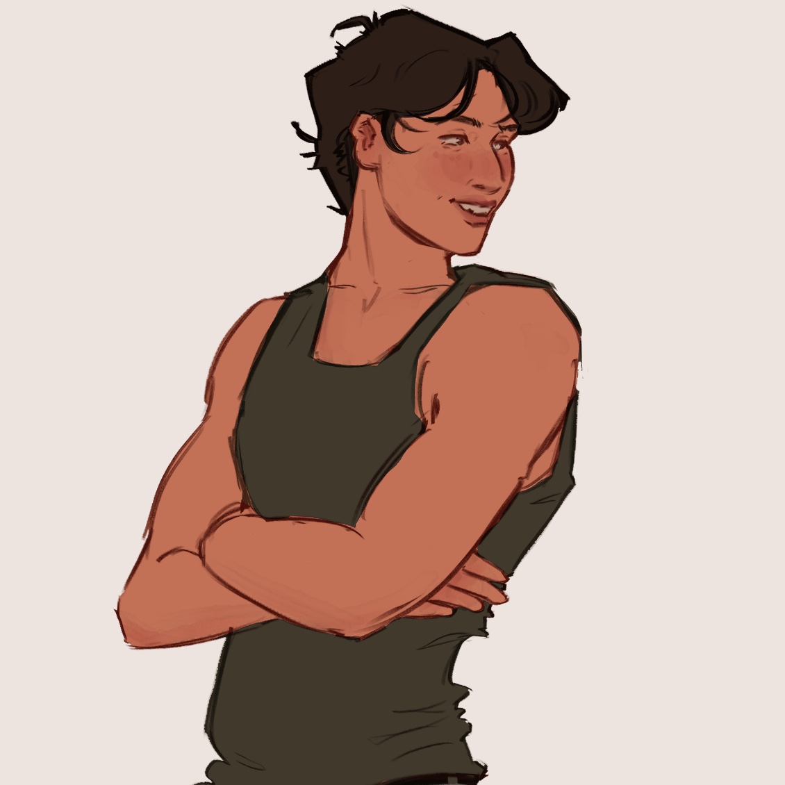 eibbud's tweet photo. haven't had time to fembuddie out in a while but here is the 1 doodle i did manage amid the worknado. eddie my butch munchkin https://t.co/omh9Lz1Crf