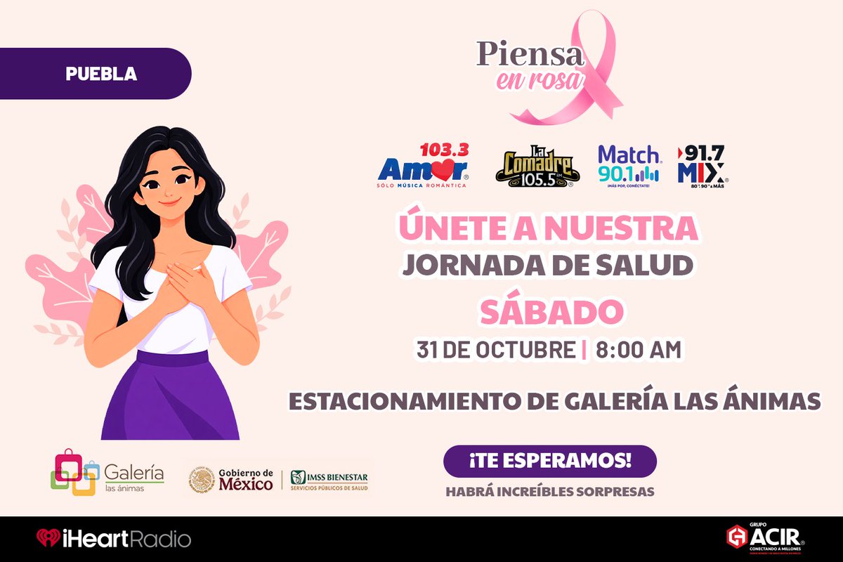 SandyenAmor's tweet photo. ¡Te esperamos! #PiensaenRosa #Puebla https://t.co/ONJBGx4qJT