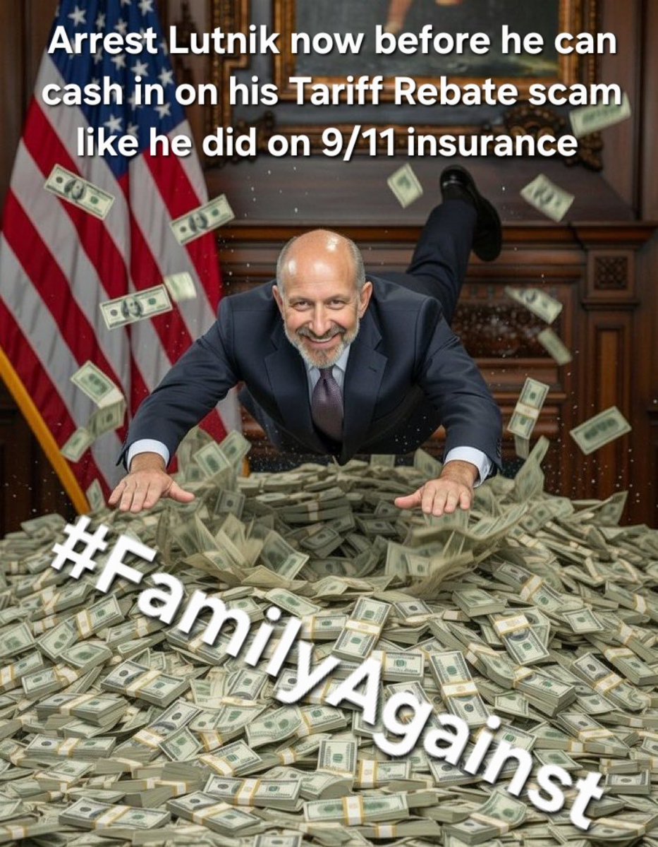 realJohnEstes13's tweet photo. #FamilyAgainst 
Corrupt government officials share the same level of morality as child rapists which is why they are often both in one. Whistleblower Simon Andriesz who lost his case against @howardlutnick in August of this year on a technicality conveniently died in September. His whistleblower activity implicated @realDonaldTrump handler and former Epstein neighbor Lutnik in a money laundering scheme. As his administration herds American citizens into a final slavery beneath a Zionist technocracy, Trump is surrounded by Neo-Bolshevik Technocrats and rabid Zionists...