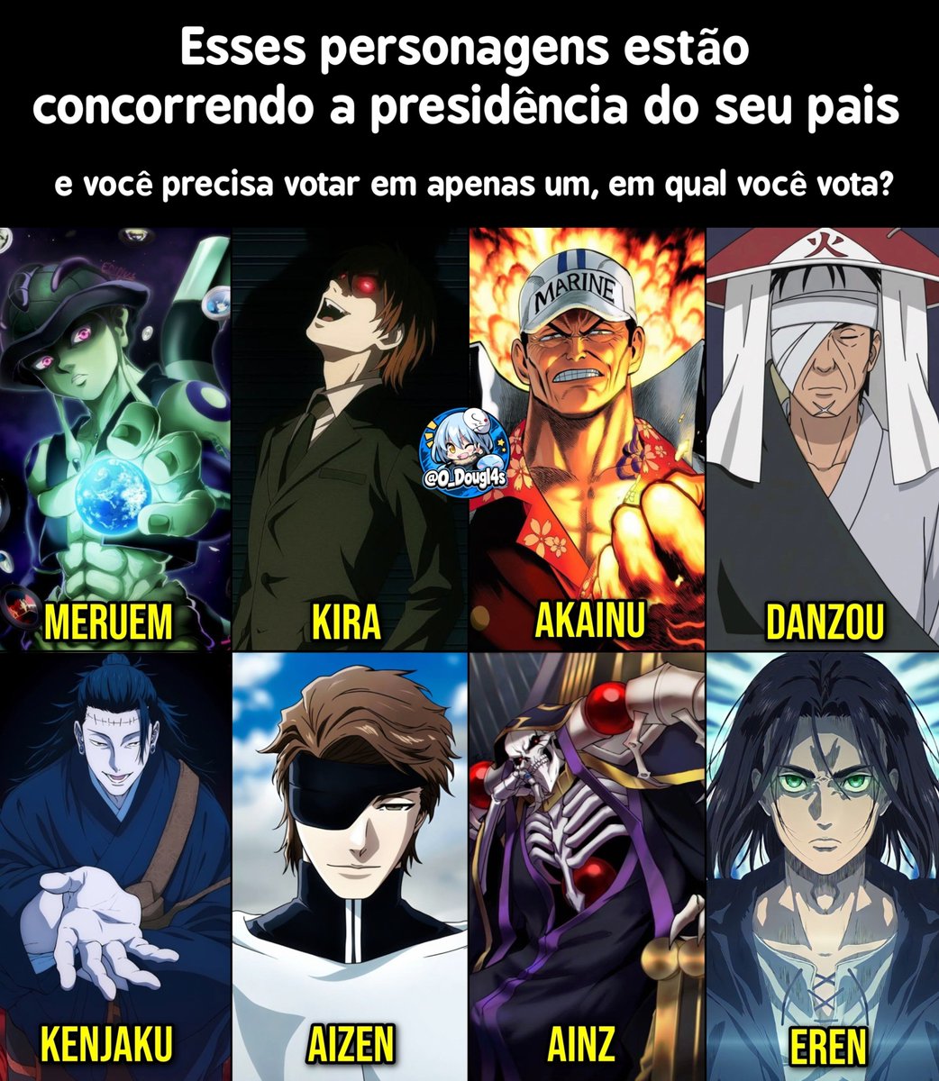 O_Dougl4s's tweet photo. Qual desses personagens merece seu voto? 👀 https://t.co/MlbXrjqStV