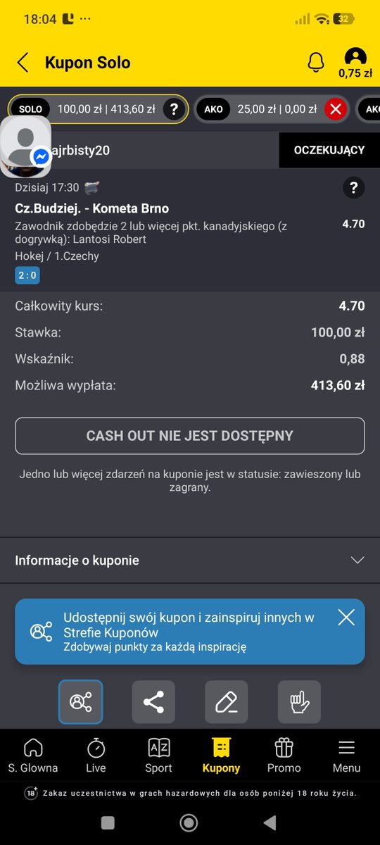 Szymon47638530's tweet photo. @Patryk_Nowa U mnie bezpieczna opcja, dzięki 💪 https://t.co/NgWT6A7nuM
