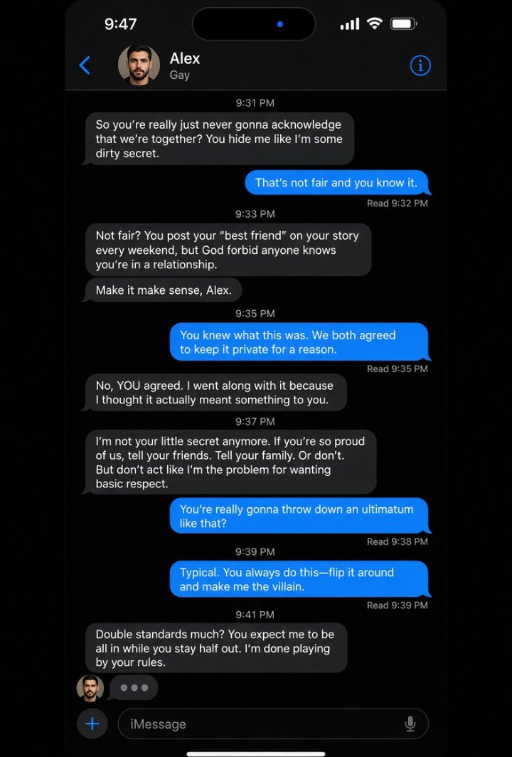 I_am_dat_iam's tweet photo. When “keep it private” starts sounding a lot like “keep me hidden.”

He wanted the relationship. He just didn’t want anyone else to know it existed. 🏳️‍🌈 https://t.co/gZobDwuqMW